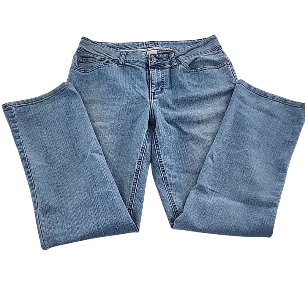 St. John's Bay Straight Leg Jeans Womens 10S Blue Medium Wash Casual Classic